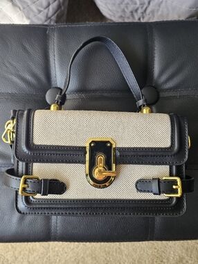 Canvas And Faux Leather Bag